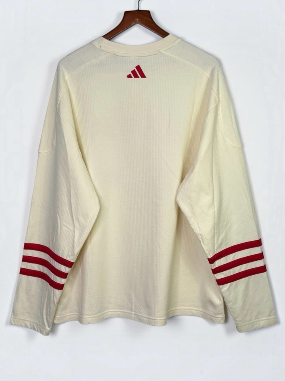 Adidas NHL Detroit Red Wings AEROREADY Sweatshirt Cream Red Size XL - Picture 6 of 15